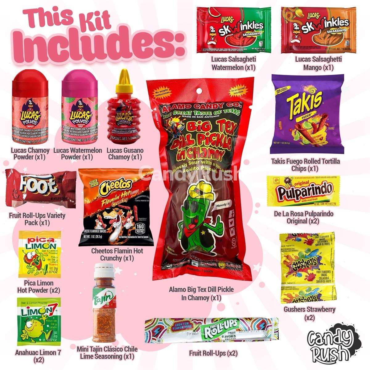 Chamoy Pickle Kit - Perfect Snack for Any Occasion - Candy Spicy Gift Combo
