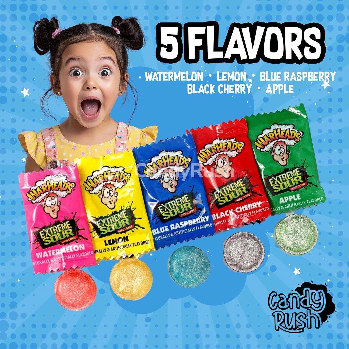Warheads Extreme Sour Hard Candy Assorted 5 Flavors