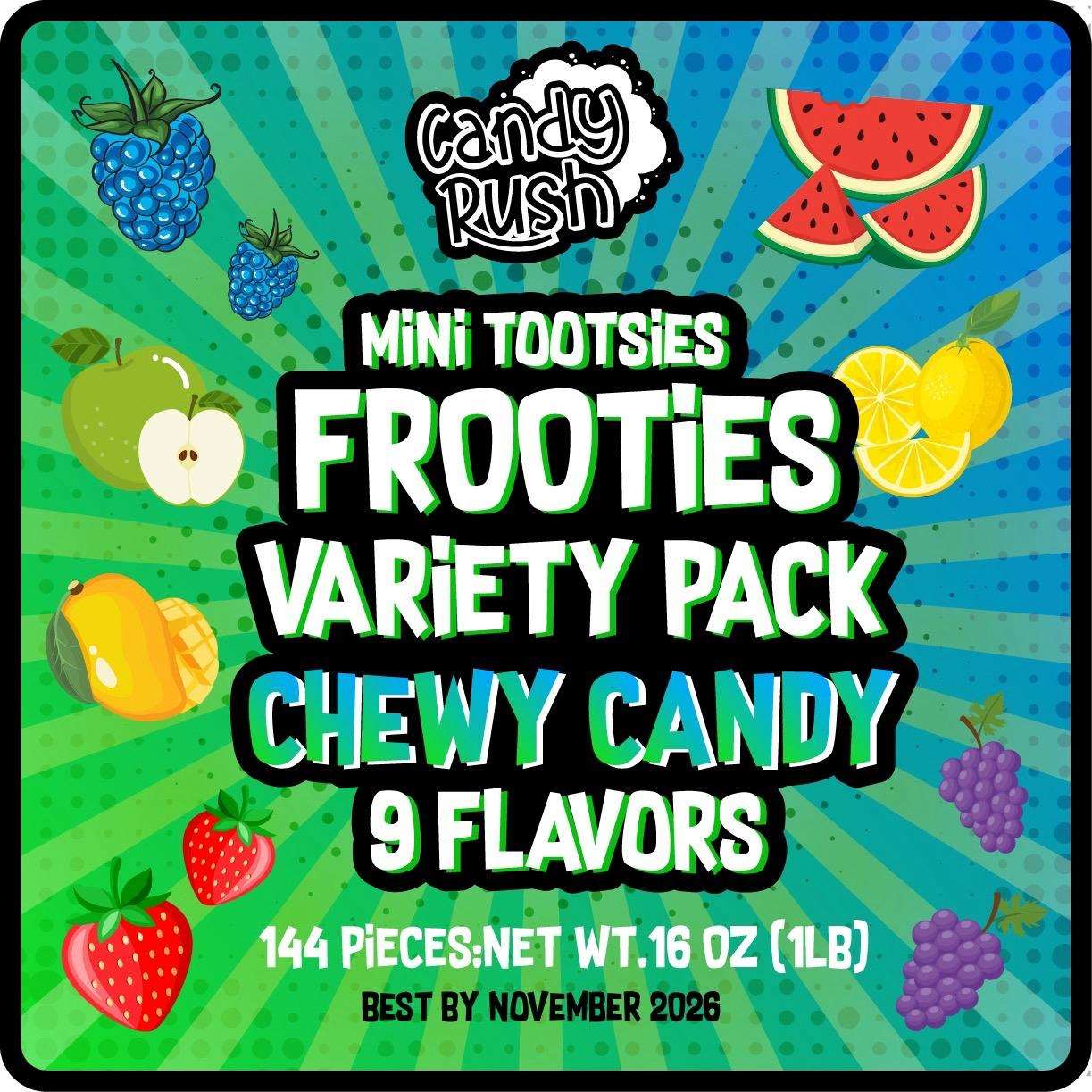 TOOTSIE FROOTIES Chewy Candy Assorted Mix (9 Flavors)