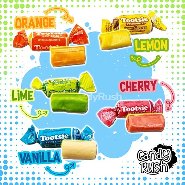 Tootsie Roll Fruit Chews Mix - 5 Flavors - Candy Rush