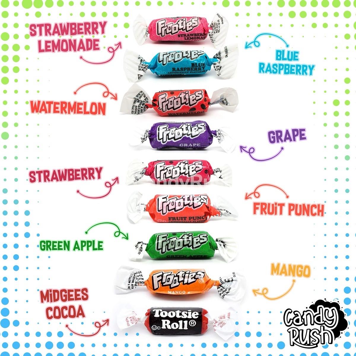 TOOTSIE FROOTIES Chewy Candy Assorted Mix (9 Flavors) - Candy Rush