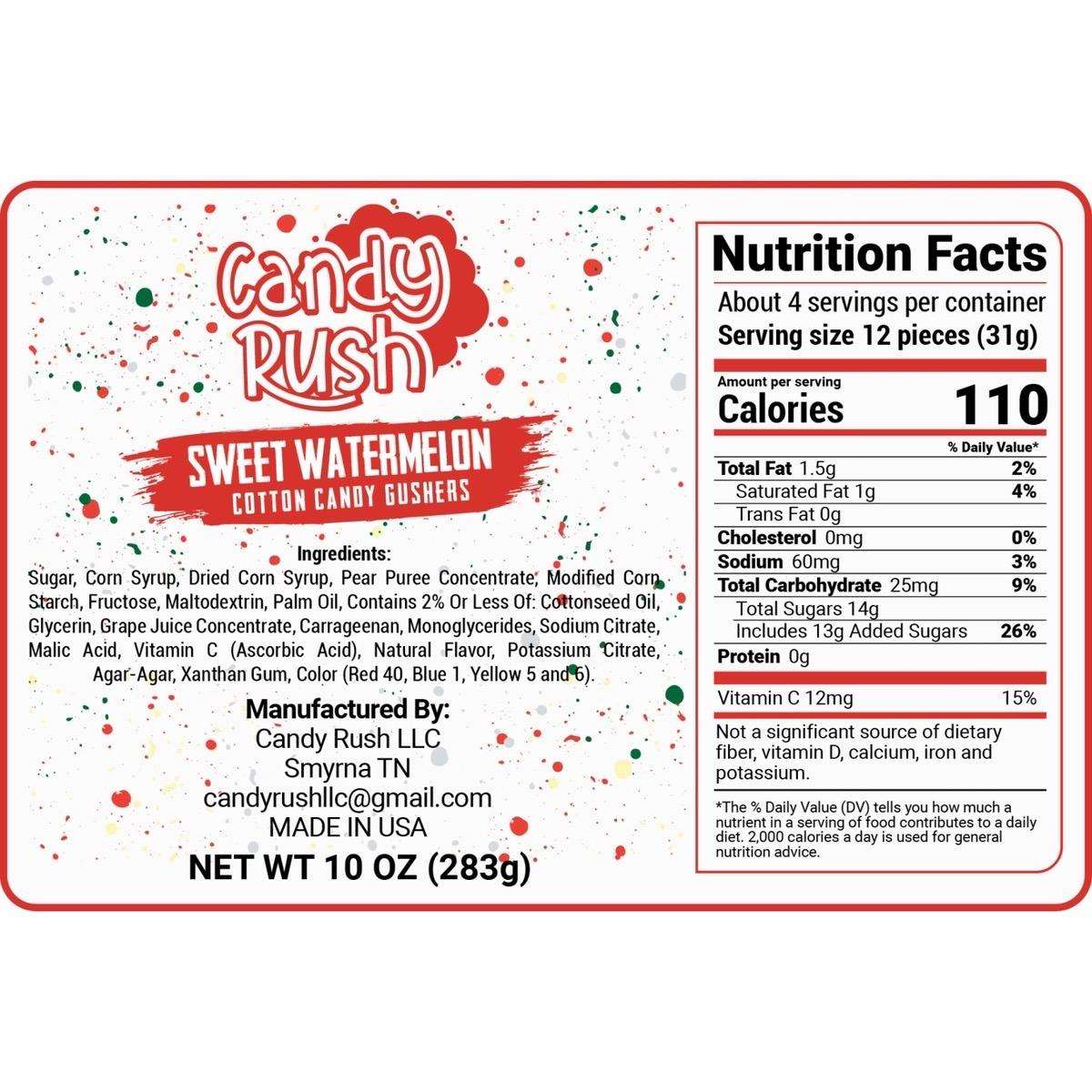 Sweet Watermelon Cotton Candy Gushers