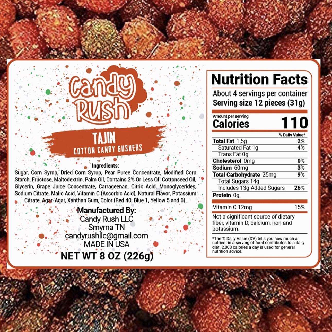 Tajin Chamoy Cotton Candy Gushers