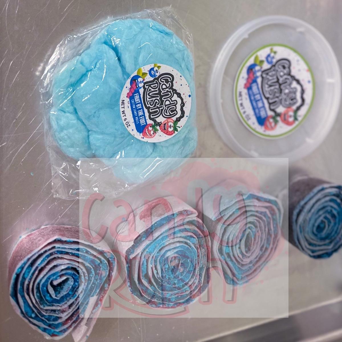 FRUIT BY THE FOOT COTTON CANDY ROLLS - 4 count Delicious Snack - Candy Rush